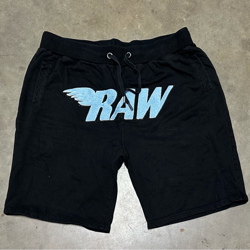 Men's Raw Black Athletic Shorts